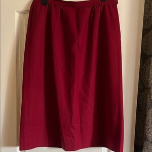 Vintage Pendleton Long Red Wool Skirt Size 12